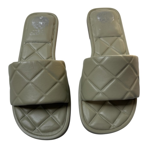 New Vince Camuto Brennda Quilted Slide Sandals – Taupe – Size 7M - Picture 1 of 5